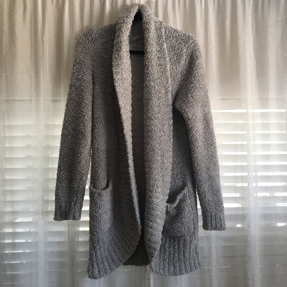 Honeydew grey Sherpa cardigan - Picture 1 of 5